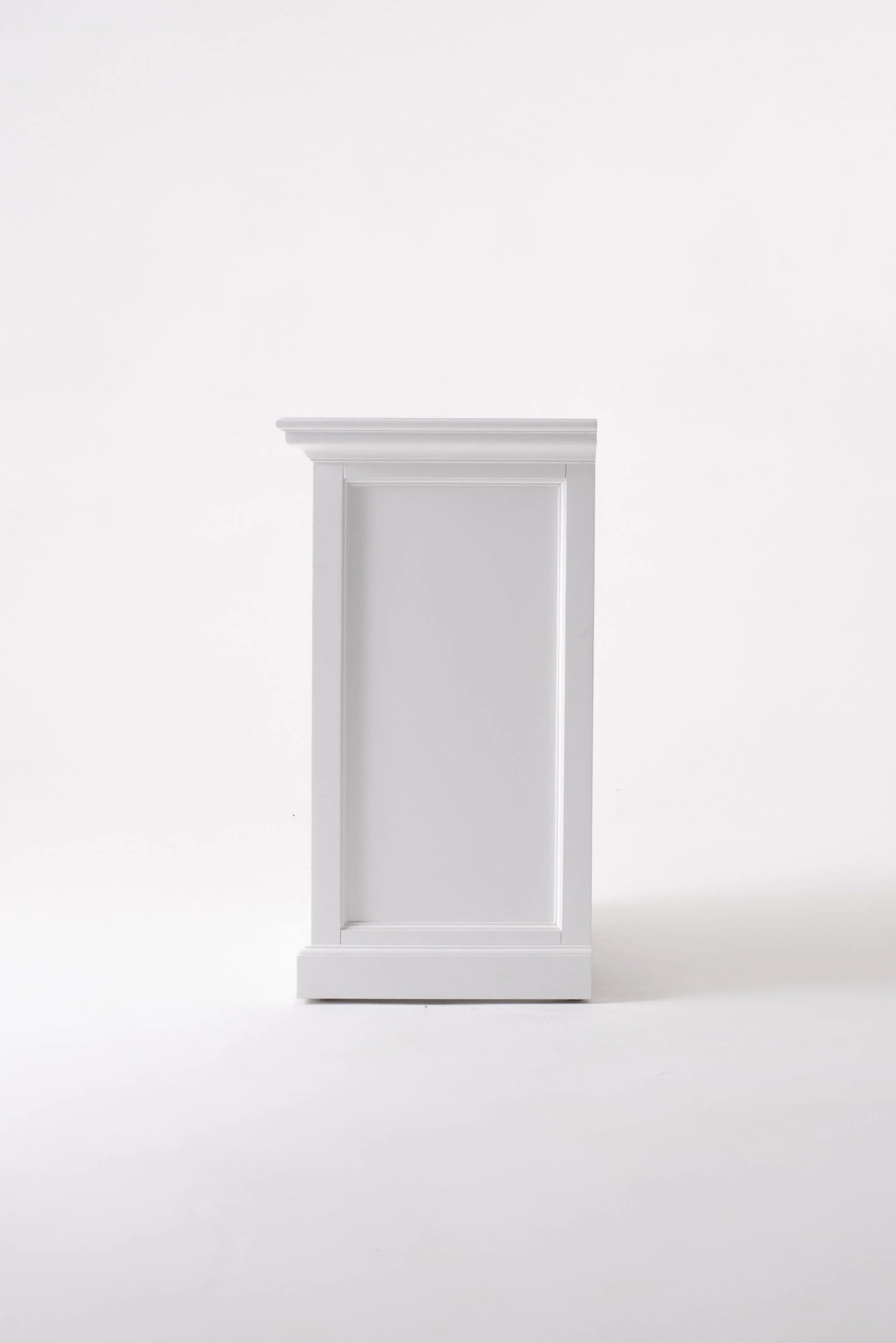 31" Distressed White Wood Nightstand with Dividers - Image 5