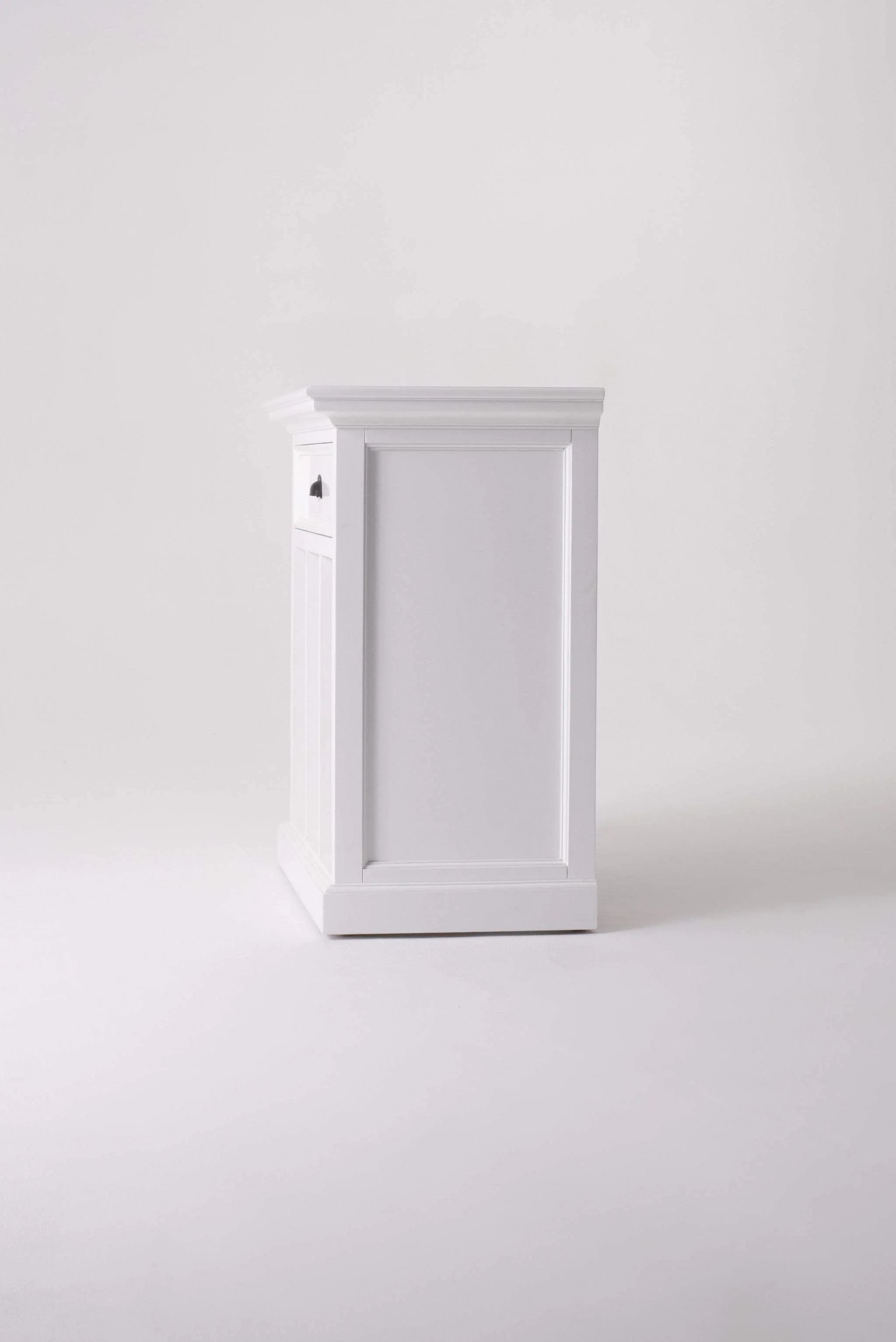 31" Distressed White Wood Nightstand with Dividers - Image 8