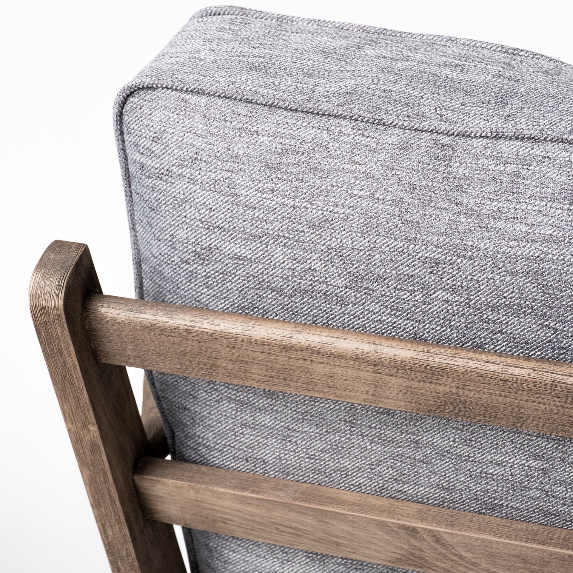 31" Gray And Brown Fabric Lounge Chair - Image 8