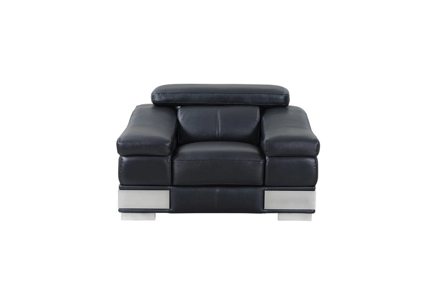 31" To 39" Black Modern Leather Chair - Image 2