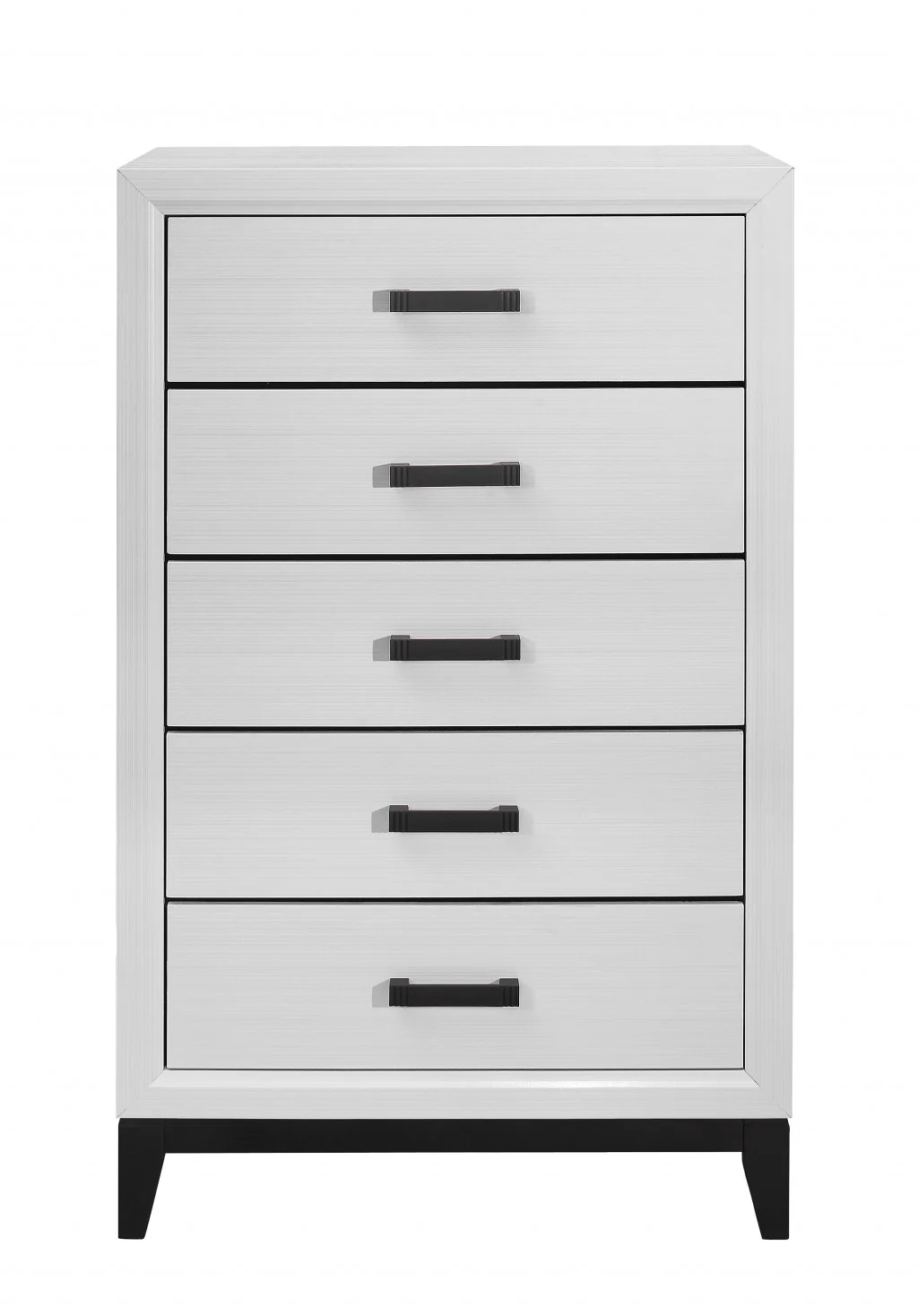 31" White Wood Five Drawer Standard Chest - Image 2