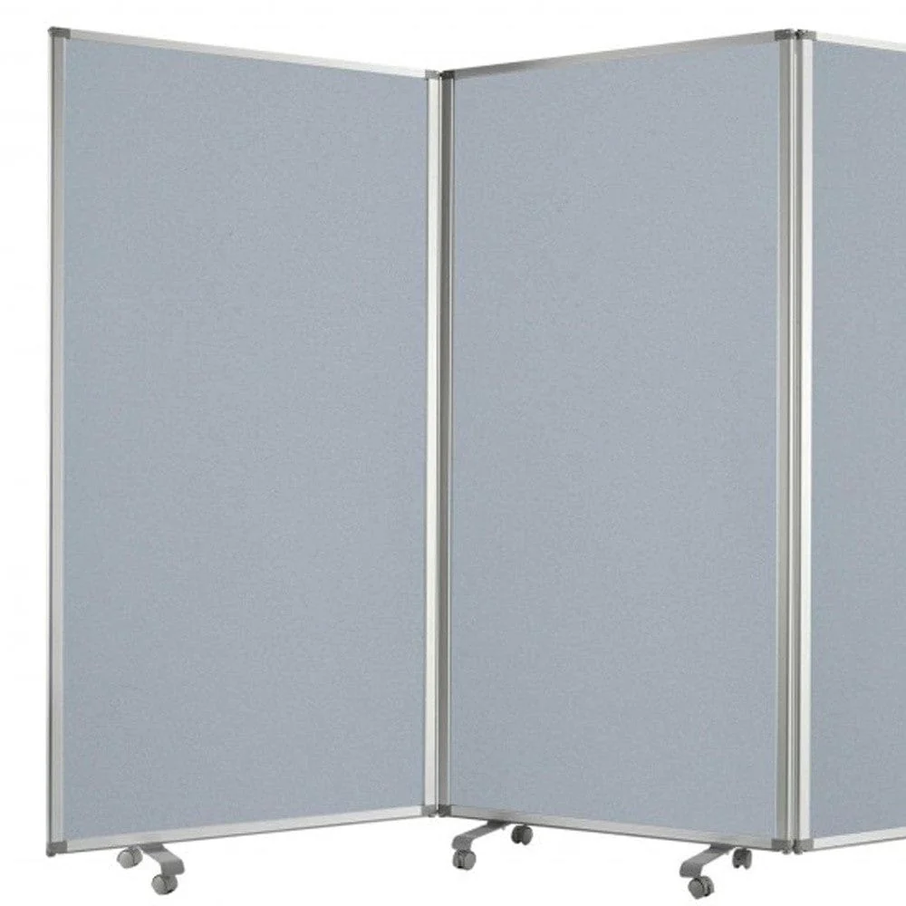 318" X 1" X 71" Metal, Grey, 9 Panel, Screen - Image 3