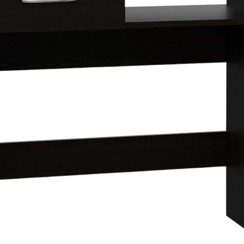 32" Black Computer Desk Desk and Bookshelf Set - Image 5