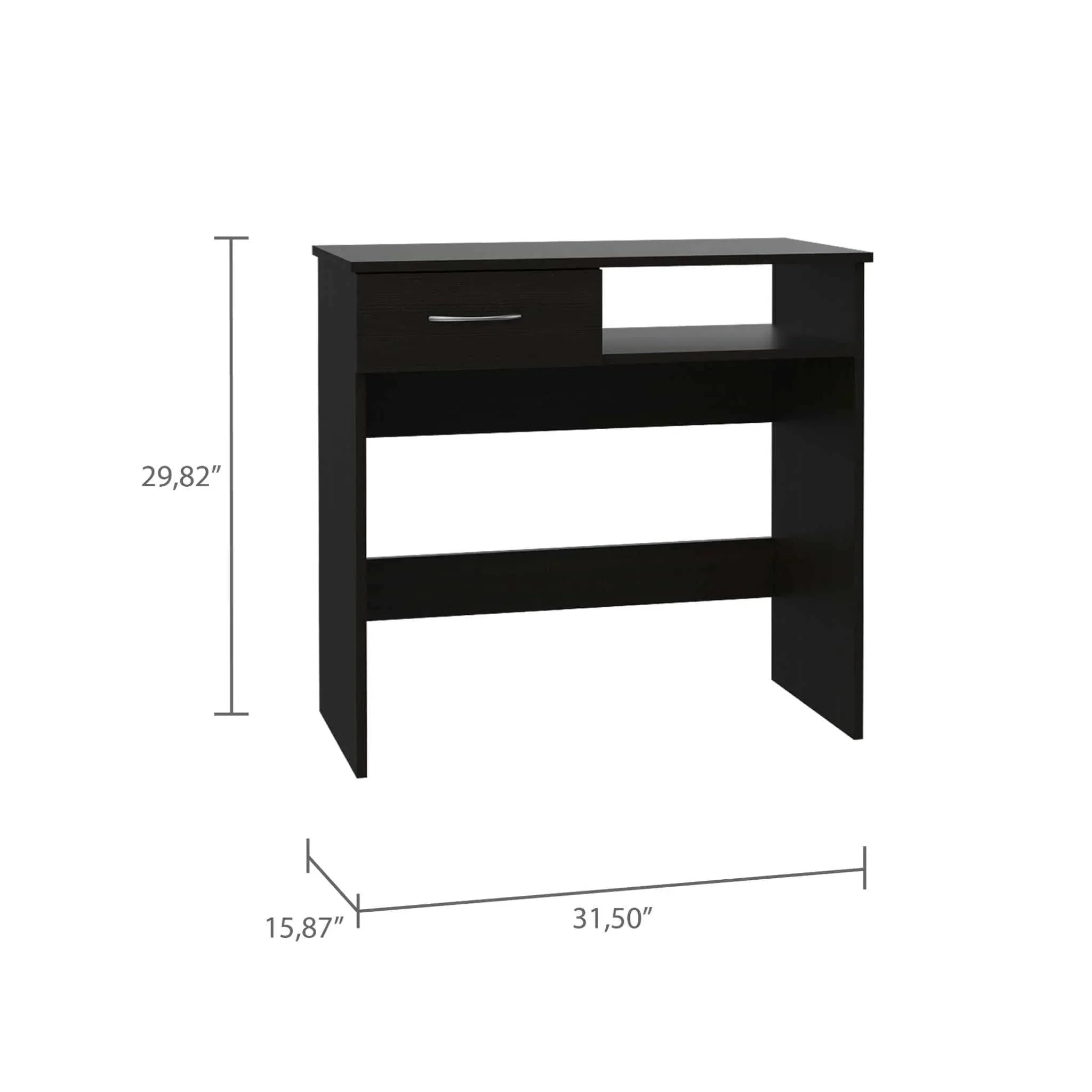 32" Black Computer Desk Desk and Bookshelf Set - Image 8