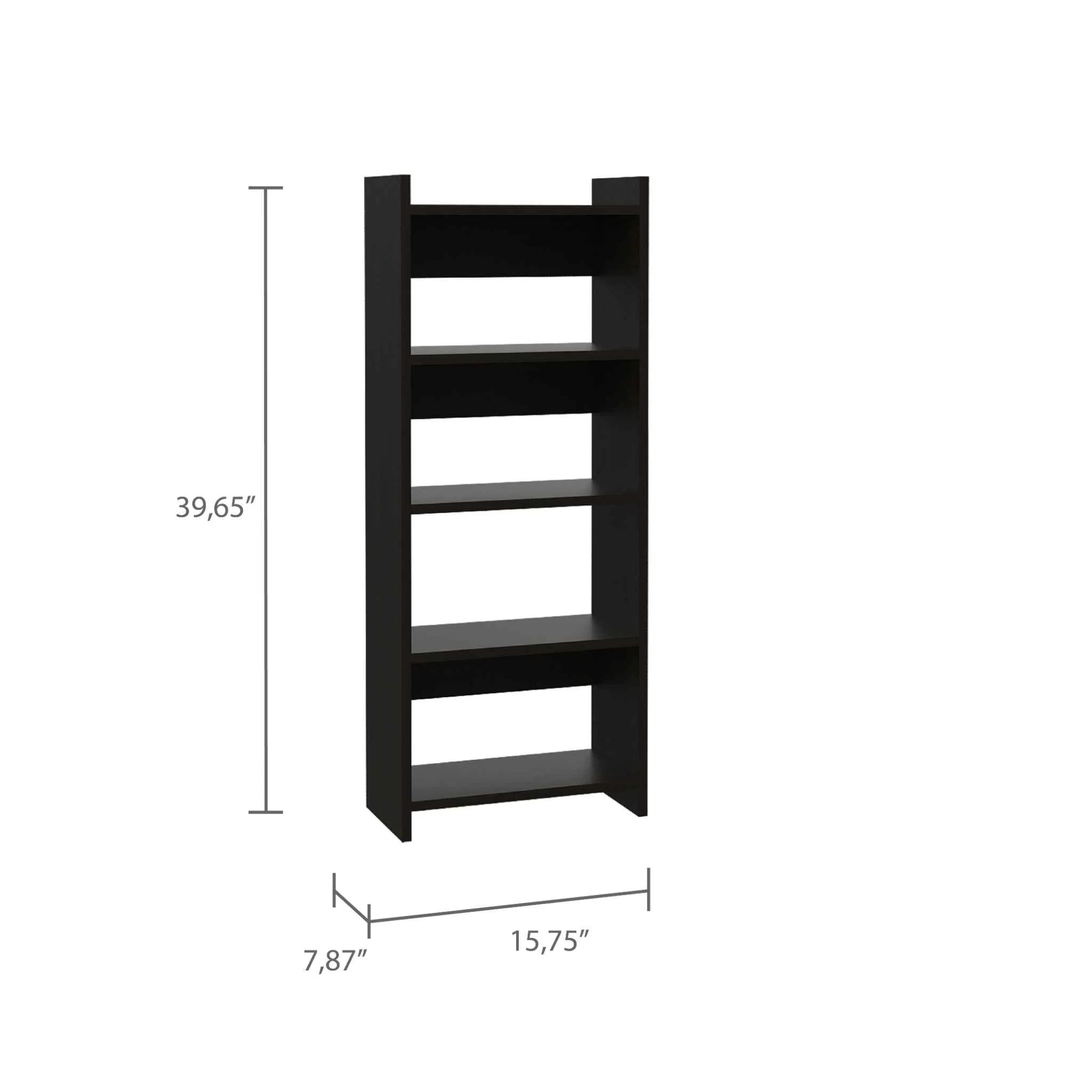 32" Black Computer Desk Desk and Bookshelf Set - Image 9