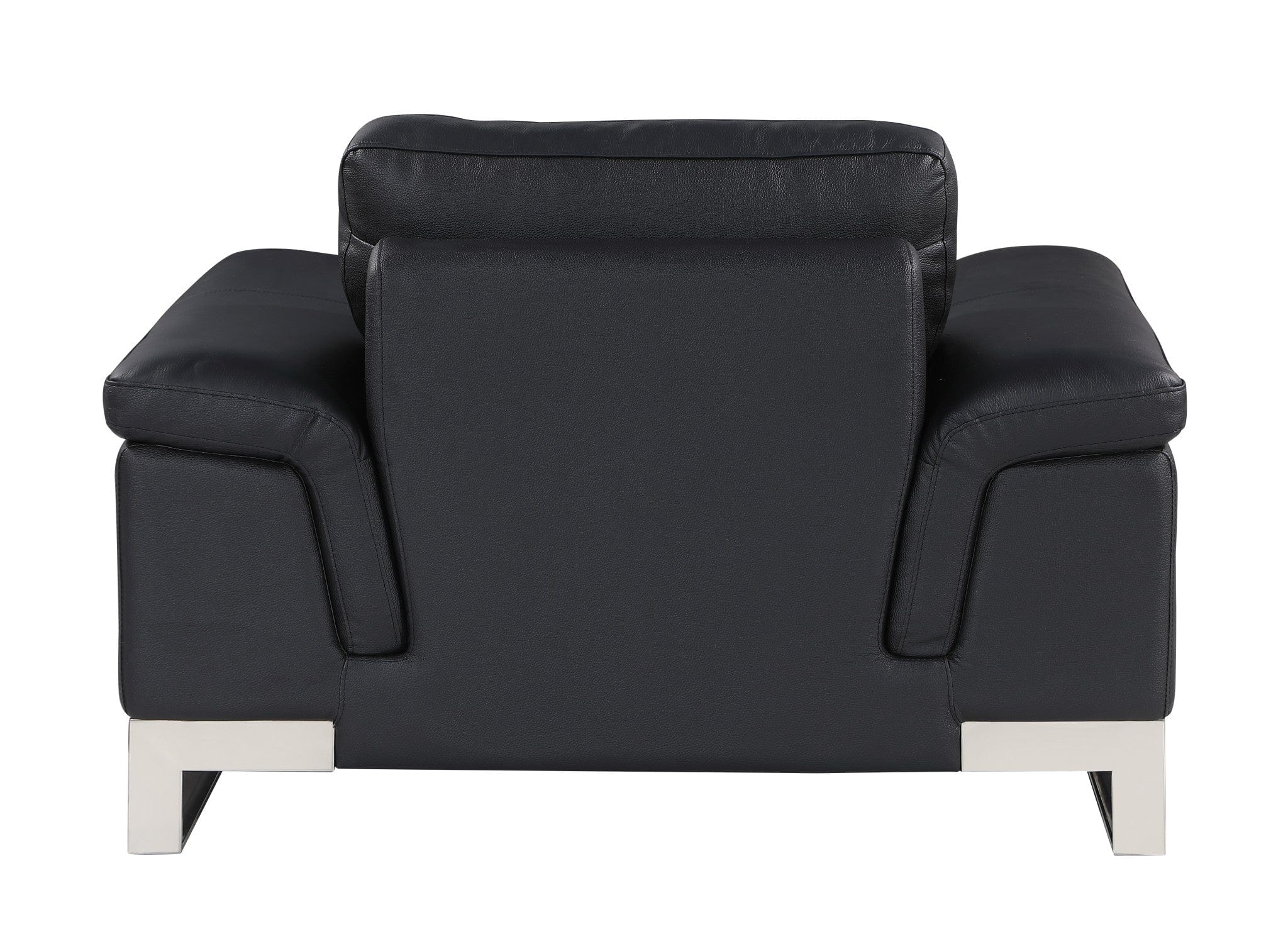 32" Black Lovely Leather Chair - Image 2