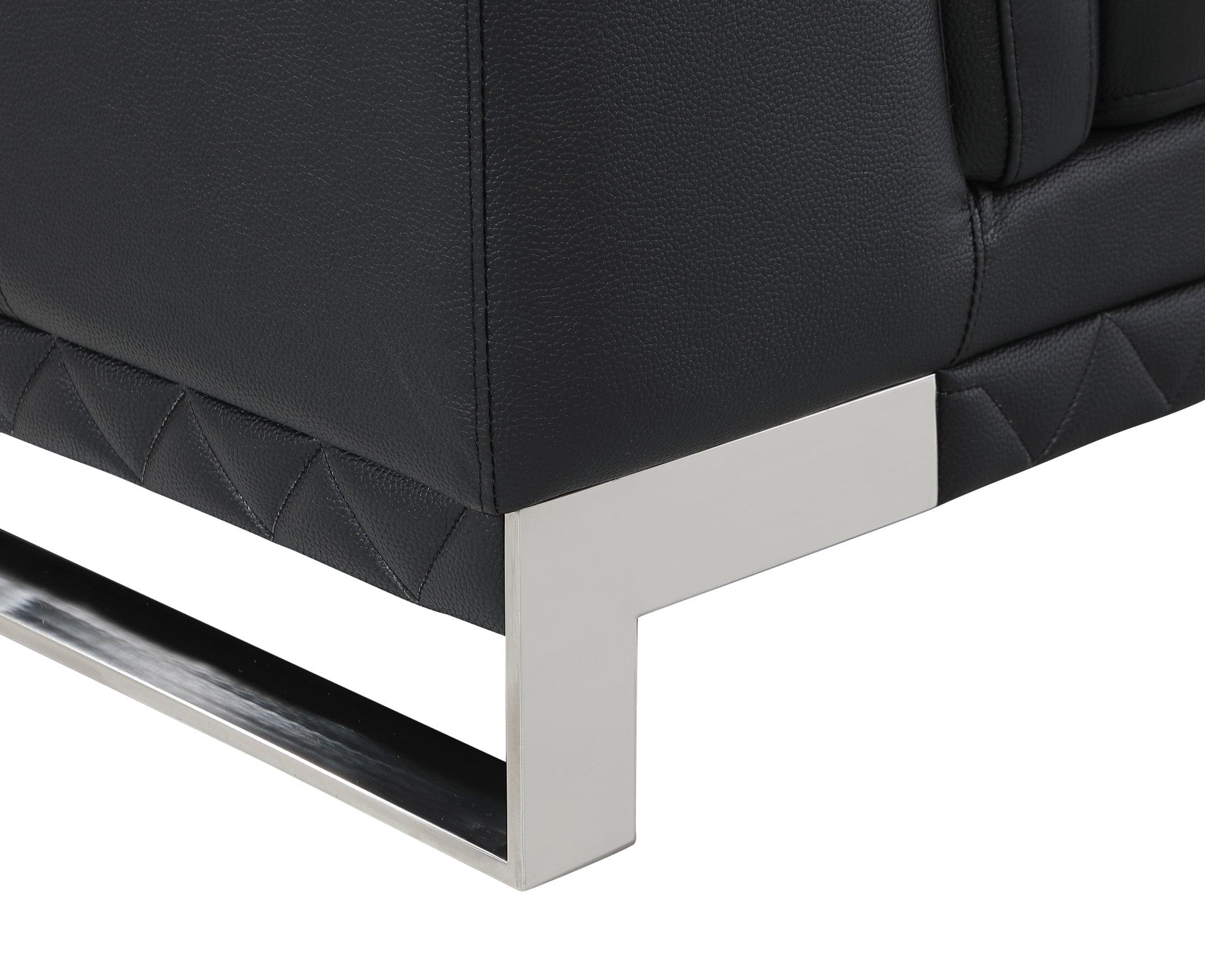 32" Black Lovely Leather Chair - Image 5