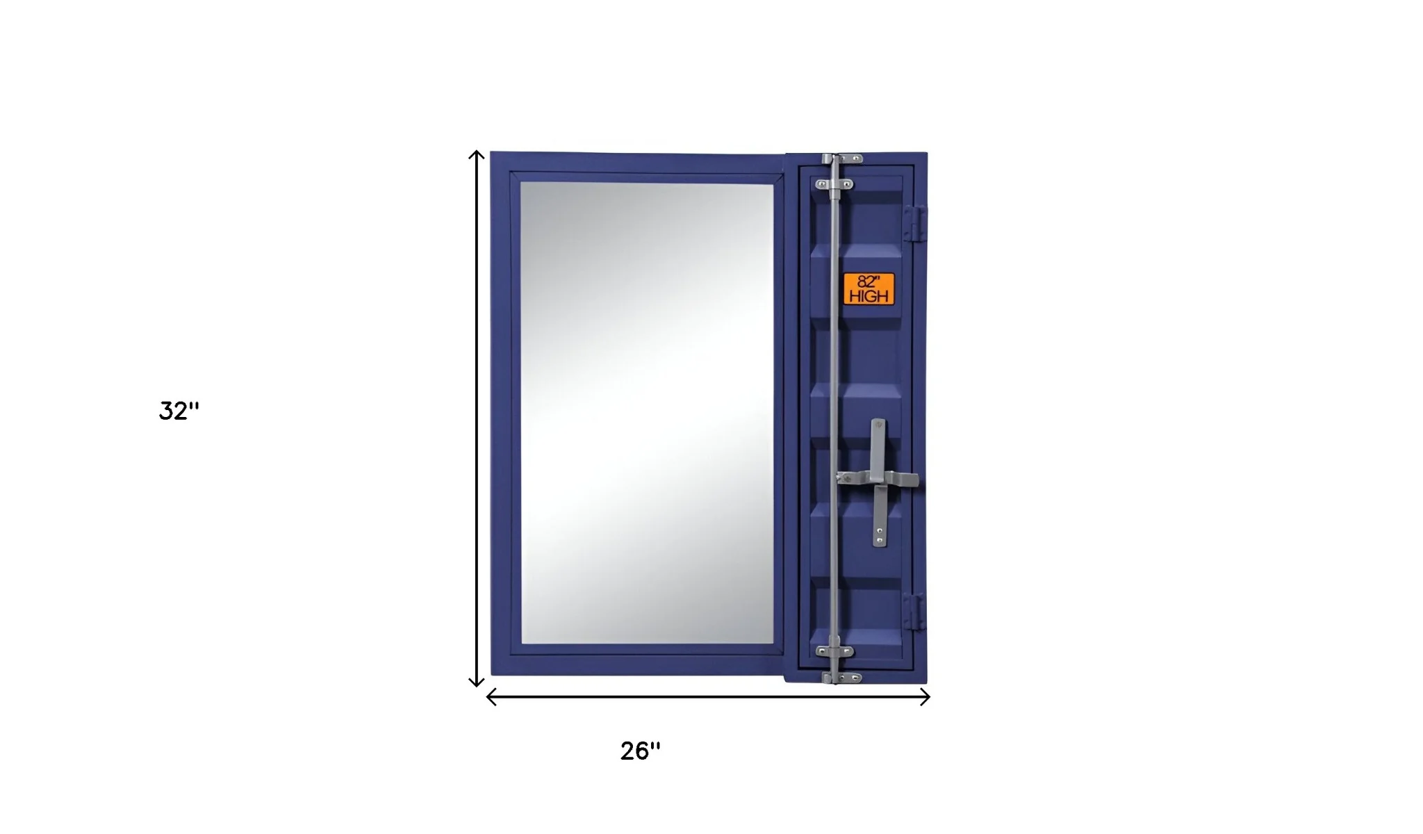 32" Blue Finish Dresser Mirror - Image 5