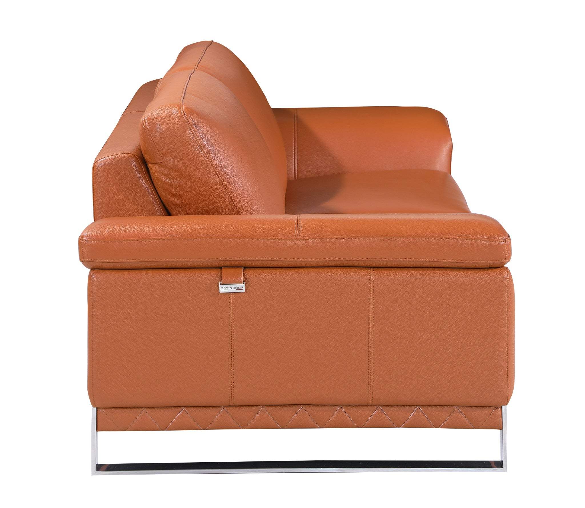 32" Camel Lovely Leather Chair - Image 5