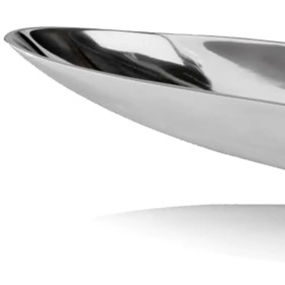 32" Contempo Shiny Silver Long Boat Tray - Image 7
