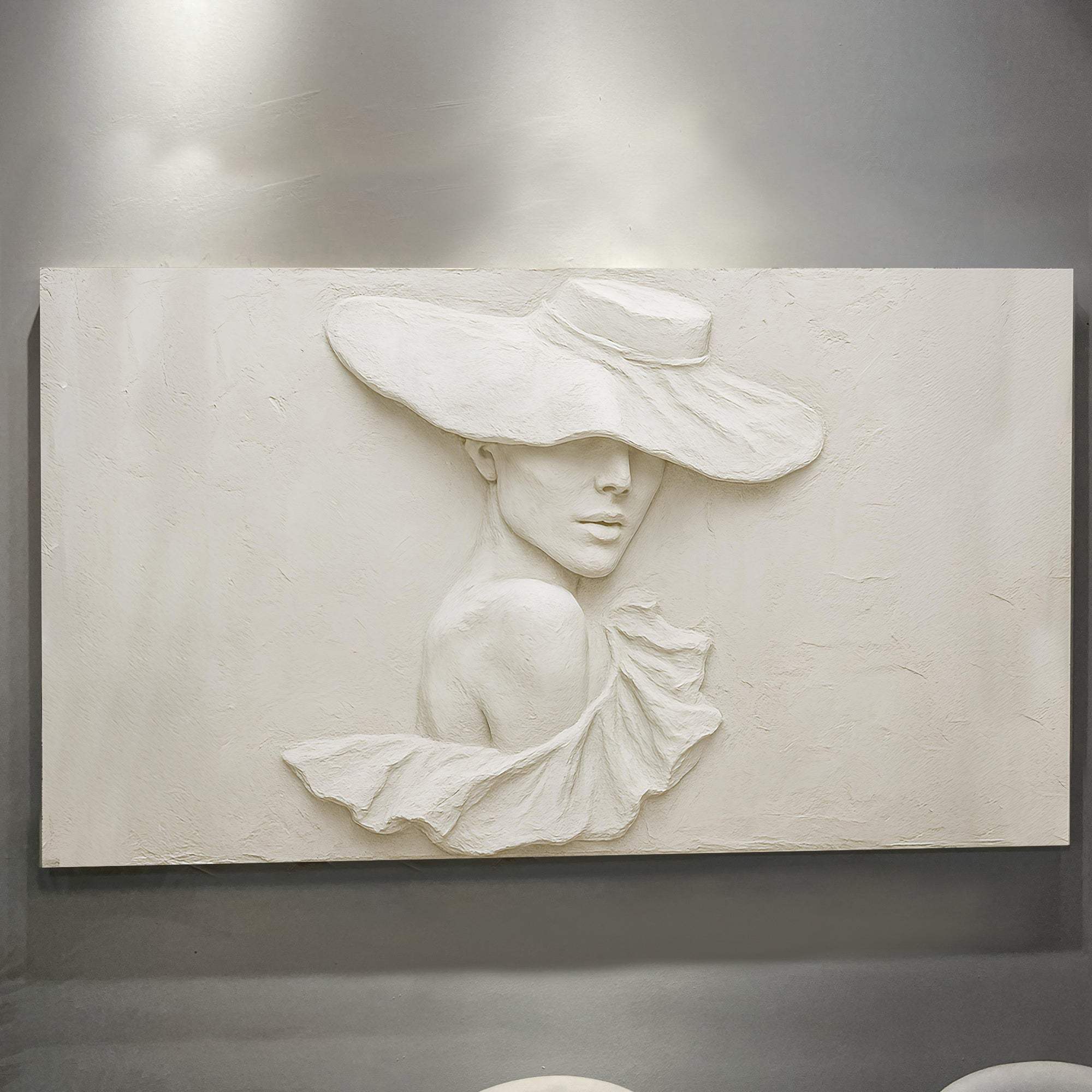 3D Minimalist Female Portrait Wall Art - Image 2