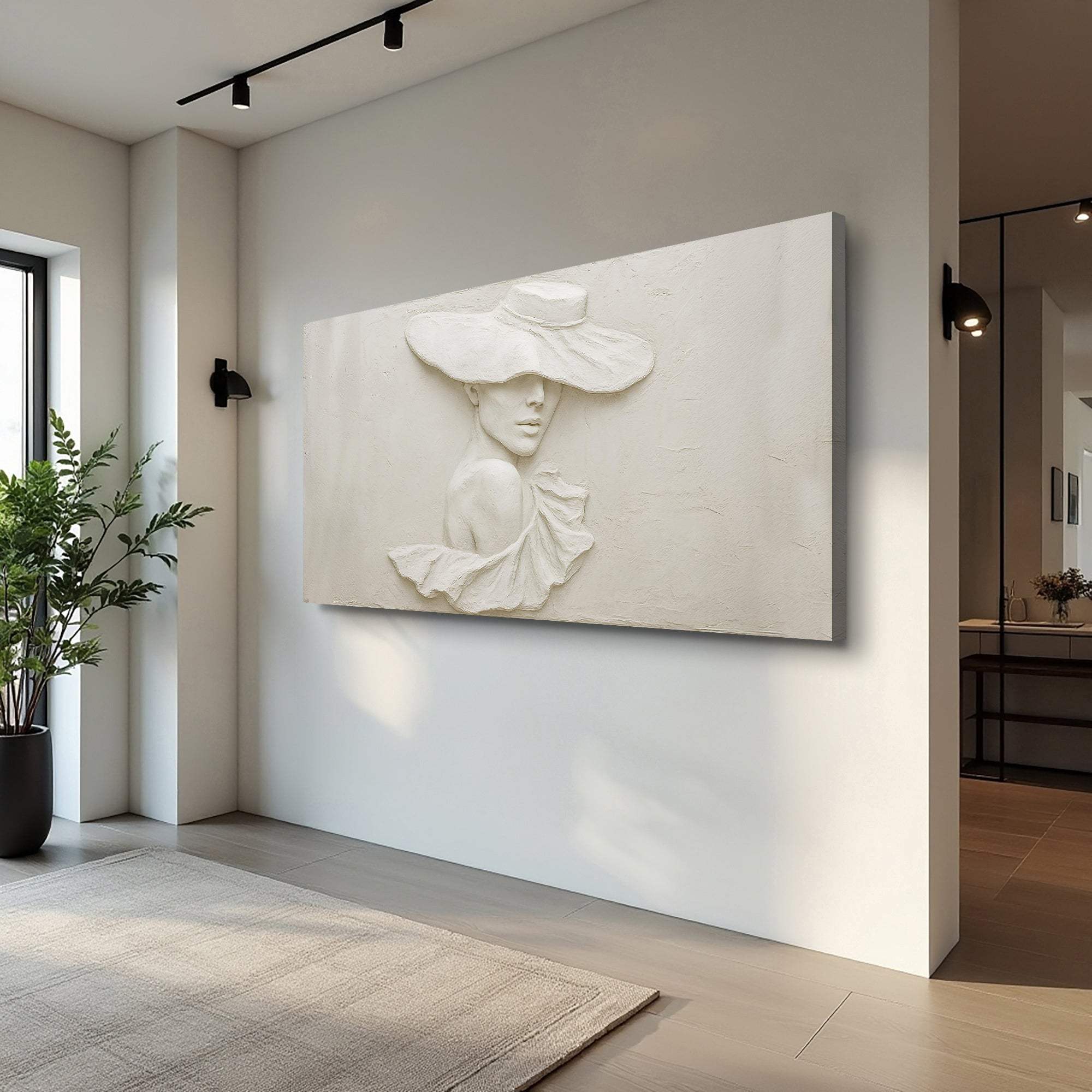 3D Minimalist Female Portrait Wall Art - Image 3