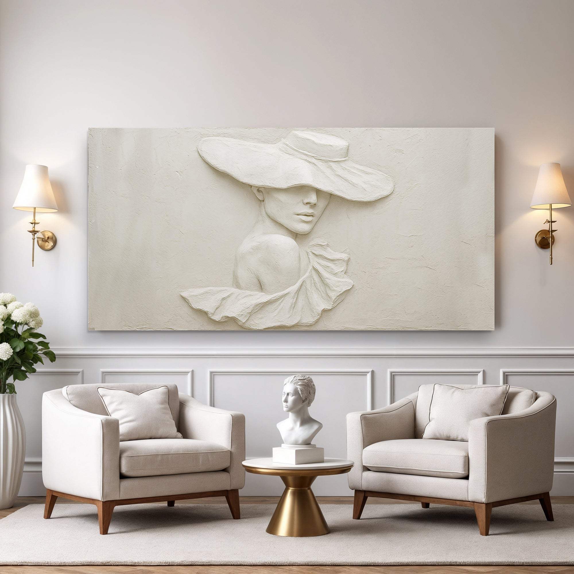 3D Minimalist Female Portrait Wall Art - Image 4