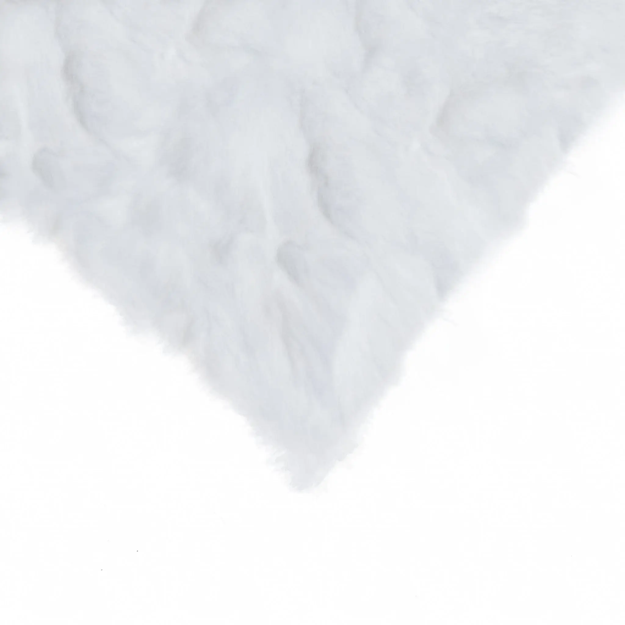 5" X 12" X 20" 100% Natural Rabbit Fur White Pillow - Image 9