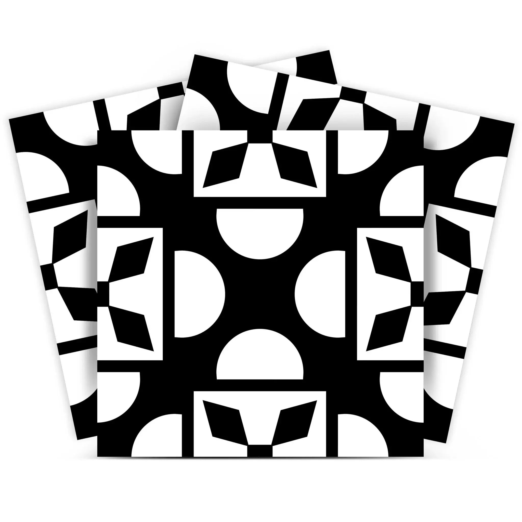 5" X 5" Black And White Coli Peel And Stick Tiles - Image 2