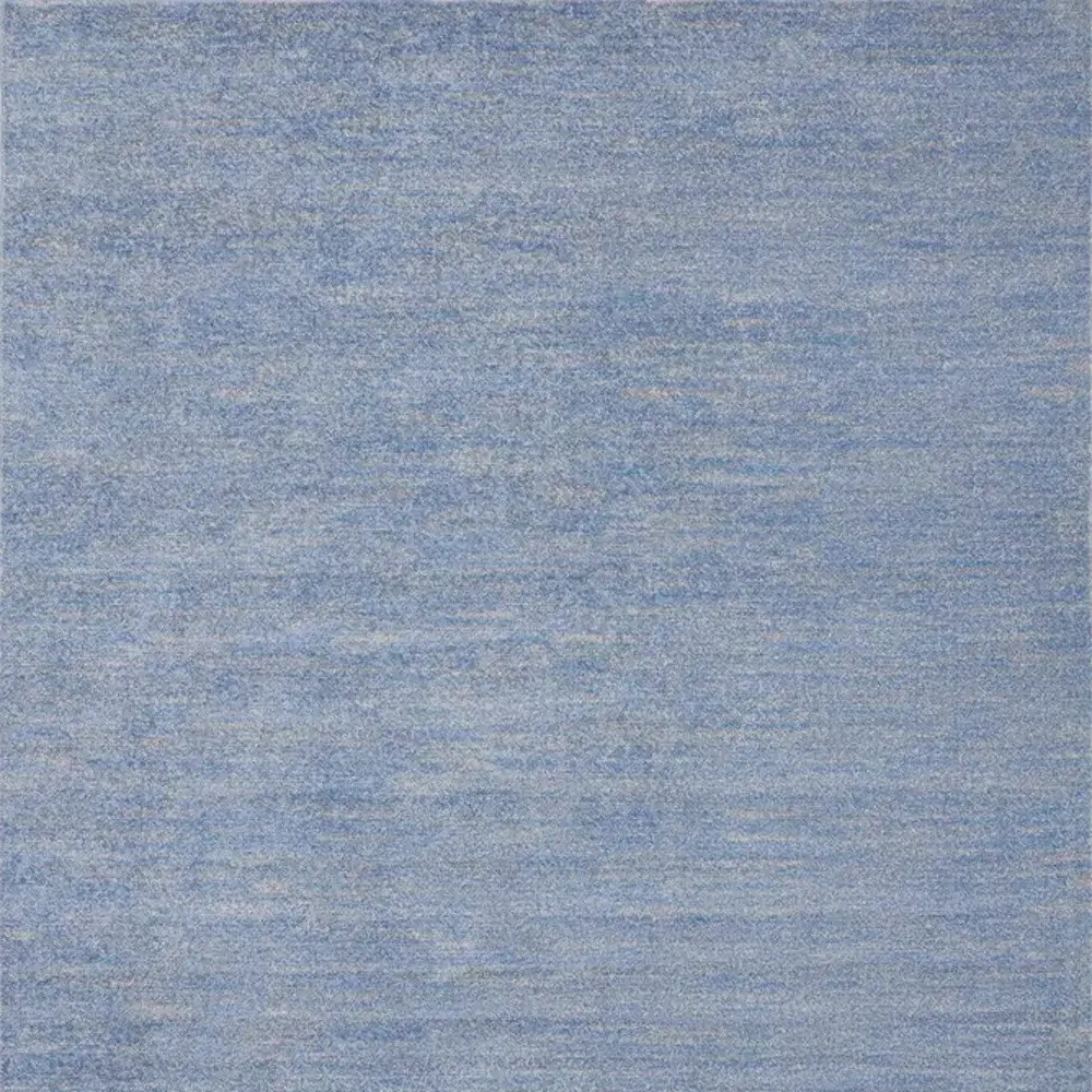 5' X 5' Blue And Grey Square Striped Non Skid Indoor Outdoor Area Rug - Image 7