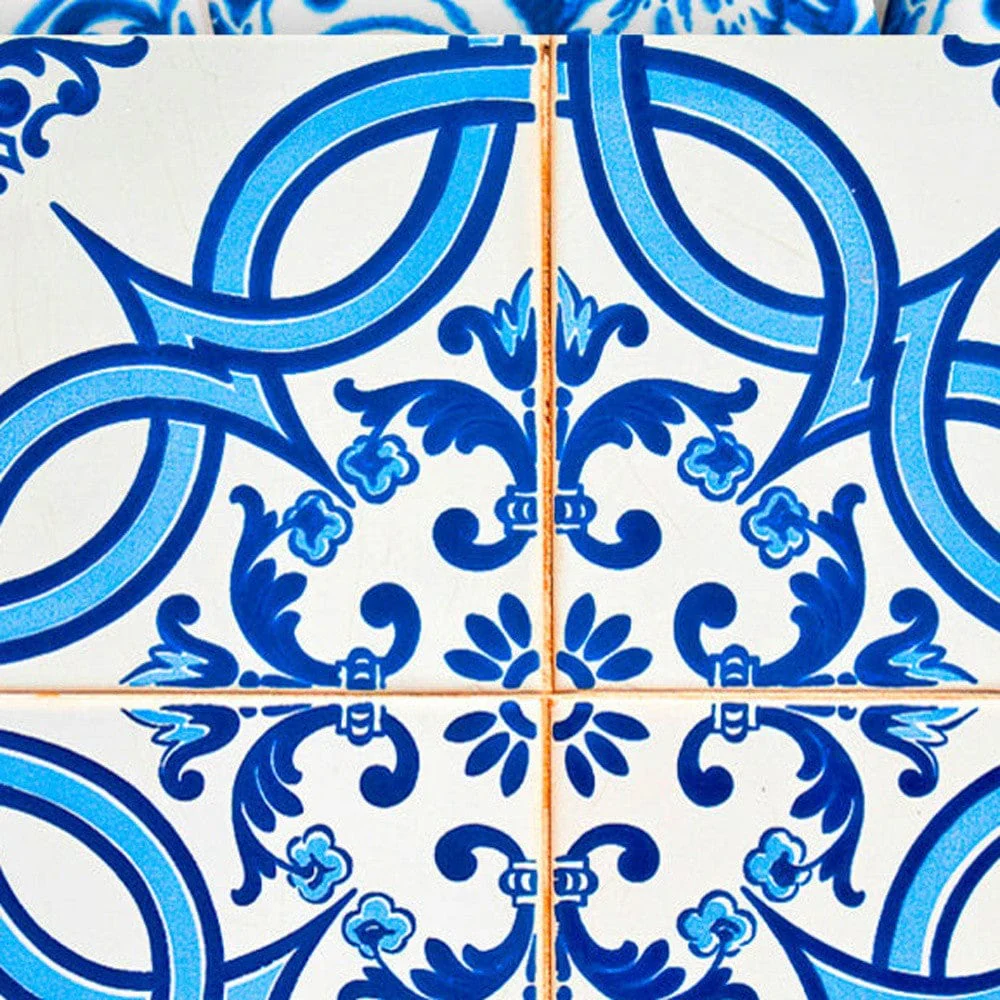 5" X 5" Blue and White Medi Peel And Stick Tiles - Image 3