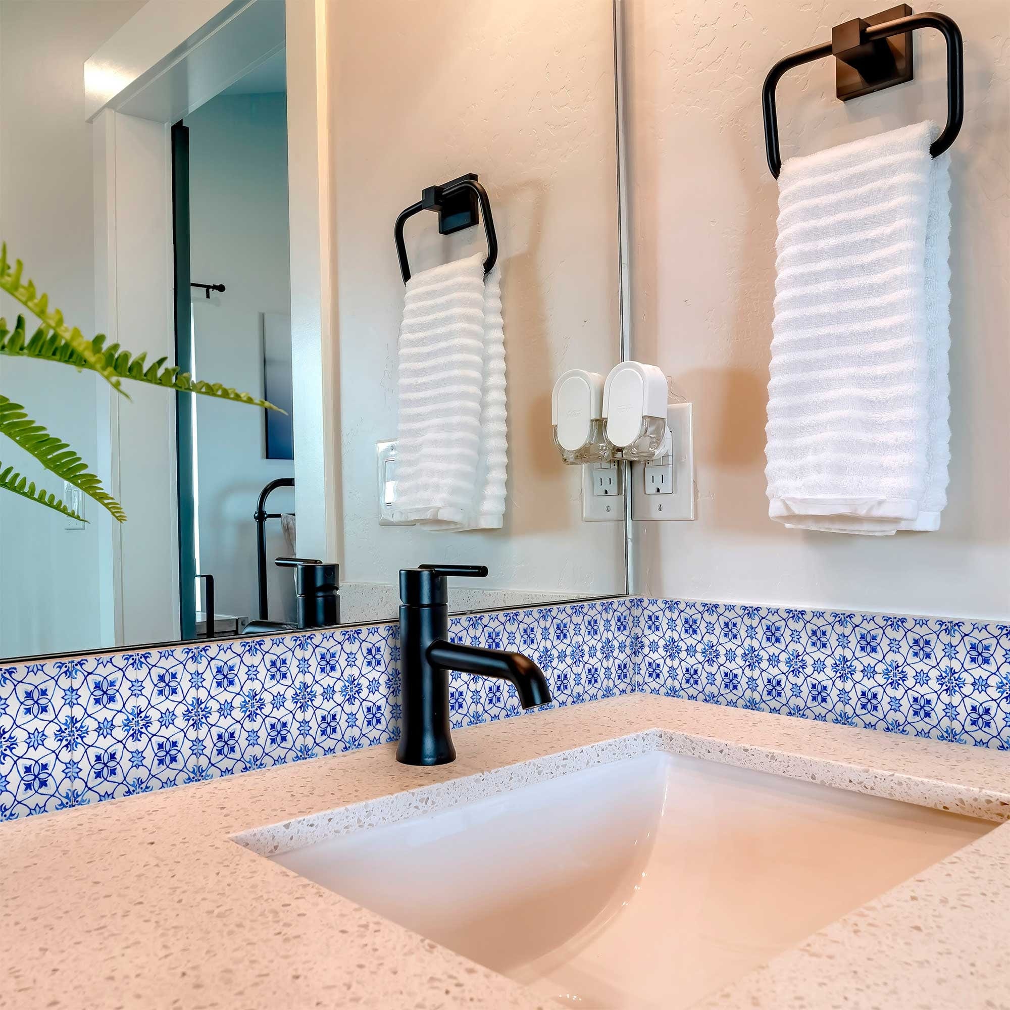 5" X 5" Blue Micro Peel And Stick Removable Tiles - Image 6