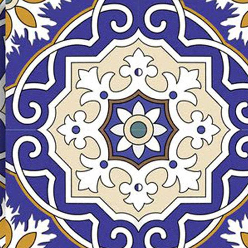 5" X 5" Blue White and Gold Mosaic Removable Tiles - Image 2