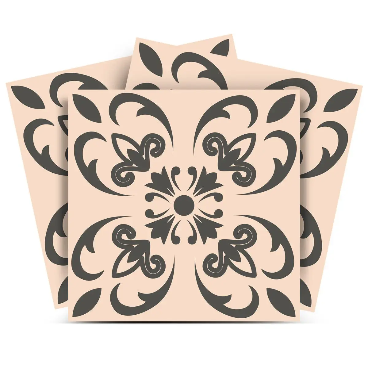 5" X 5" Charcoal Orchid Peel And Stick Removable Tiles - Image 2