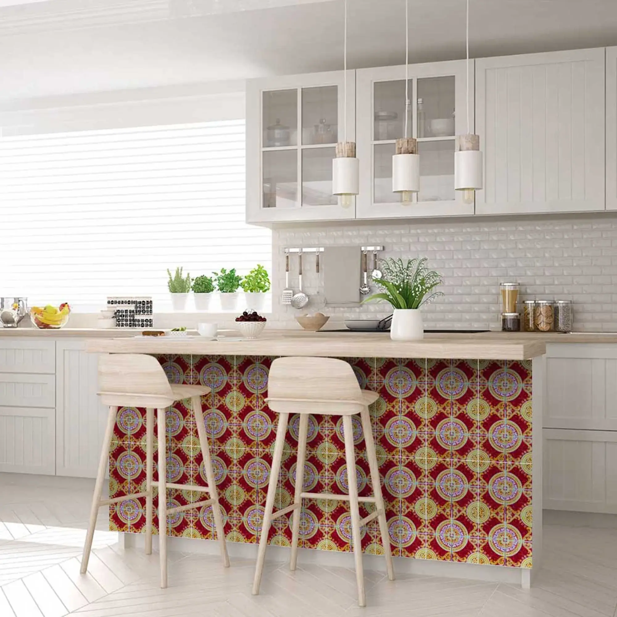 5" X 5" Golden Ruby Removable  Peel And Stick Tiles - Image 9