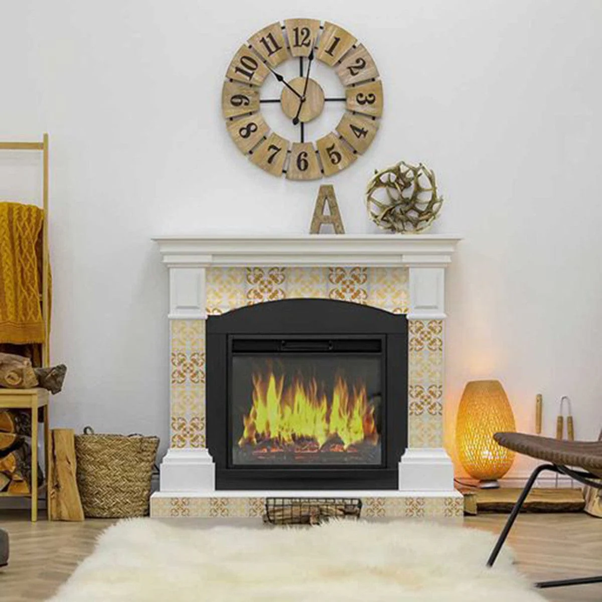 5" X 5" Golden Yellow Retro Peel And Stick Removable Tiles - Image 5