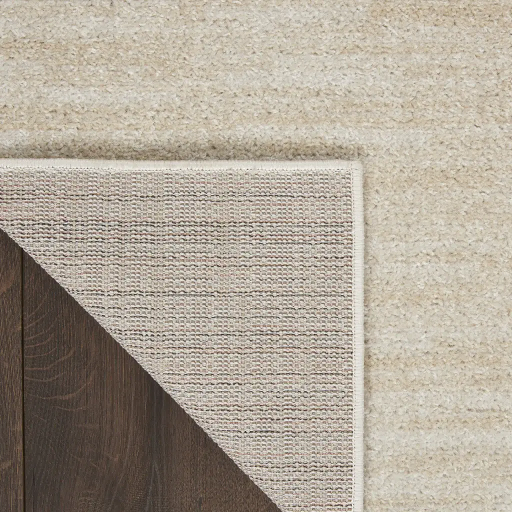 5' X 5' Ivory And Beige Square Non Skid Indoor Outdoor Area Rug - Image 4