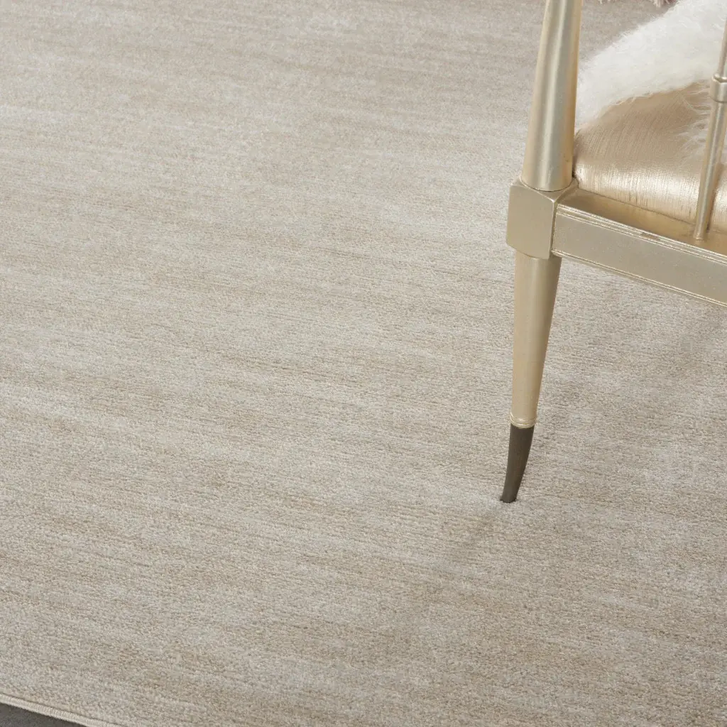 5' X 5' Ivory And Beige Square Non Skid Indoor Outdoor Area Rug - Image 7