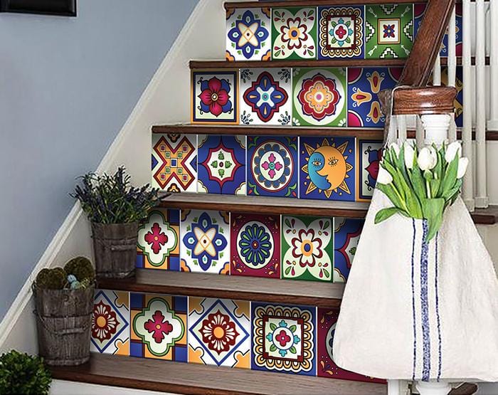5" x 5" Mediterra Celestial Mosaic Peel and Stick Removable Tiles - Image 2