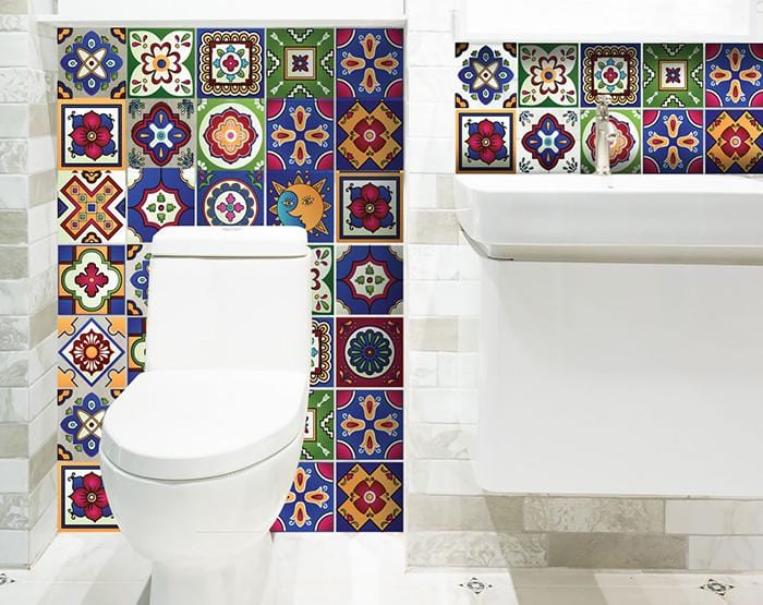 5" x 5" Mediterra Celestial Mosaic Peel and Stick Removable Tiles - Image 5