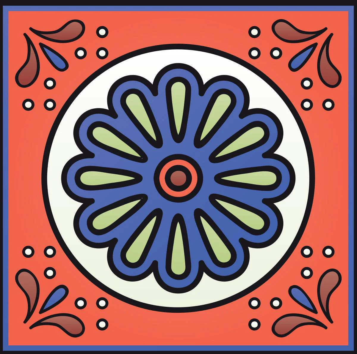 5" X 5" Mediterra Terra Cotta Mosaic Peel And Stick Removable Tiles - Image 2
