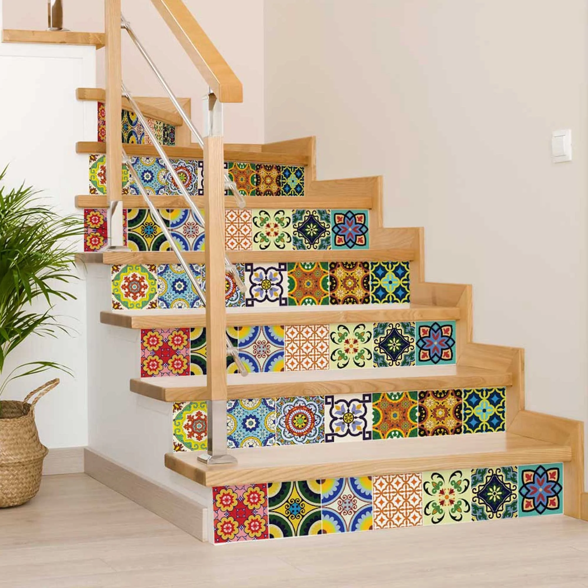 5" X 5" Mediterranean Brights Peel And Stick Removable Tiles - Image 8