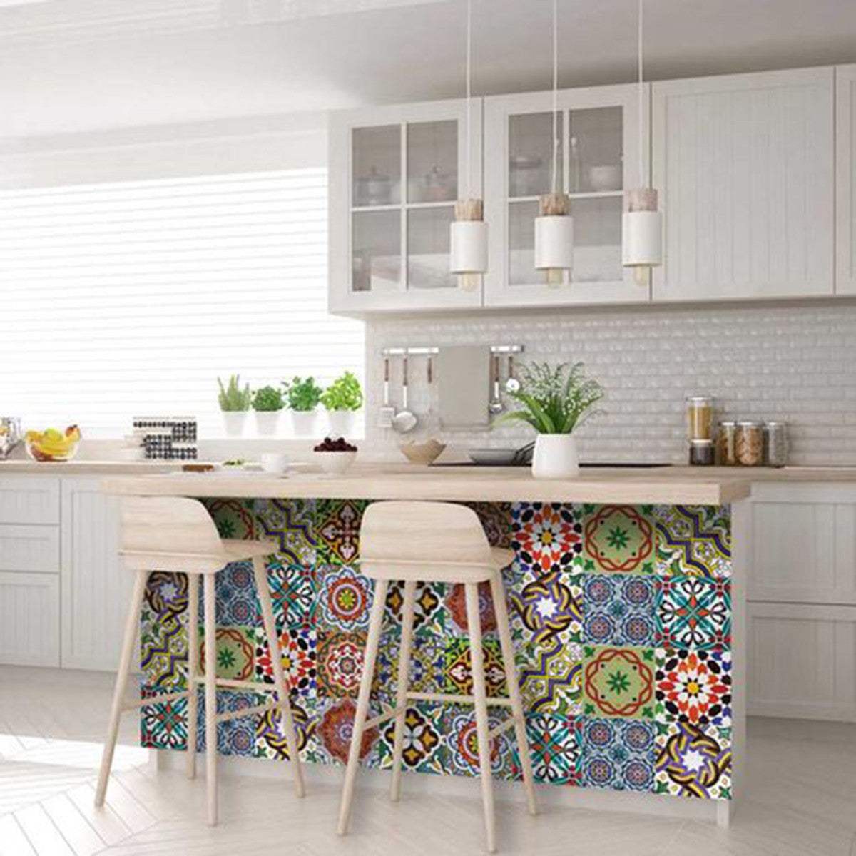 5" X 5" Mediterranean Mash Mosaic Peel and Stick Tiles - Image 9
