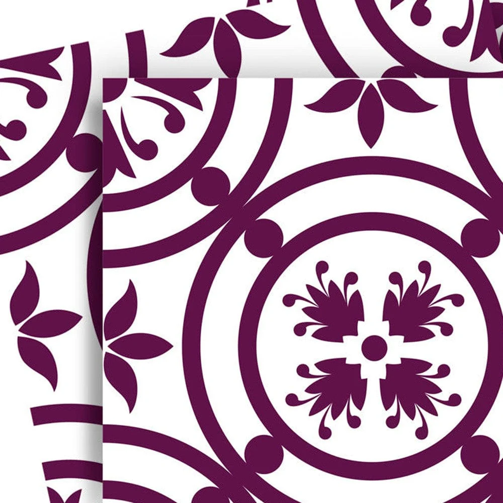 5" X 5" Merlot Lisa Removable Peel and Stick Tiles - Image 2
