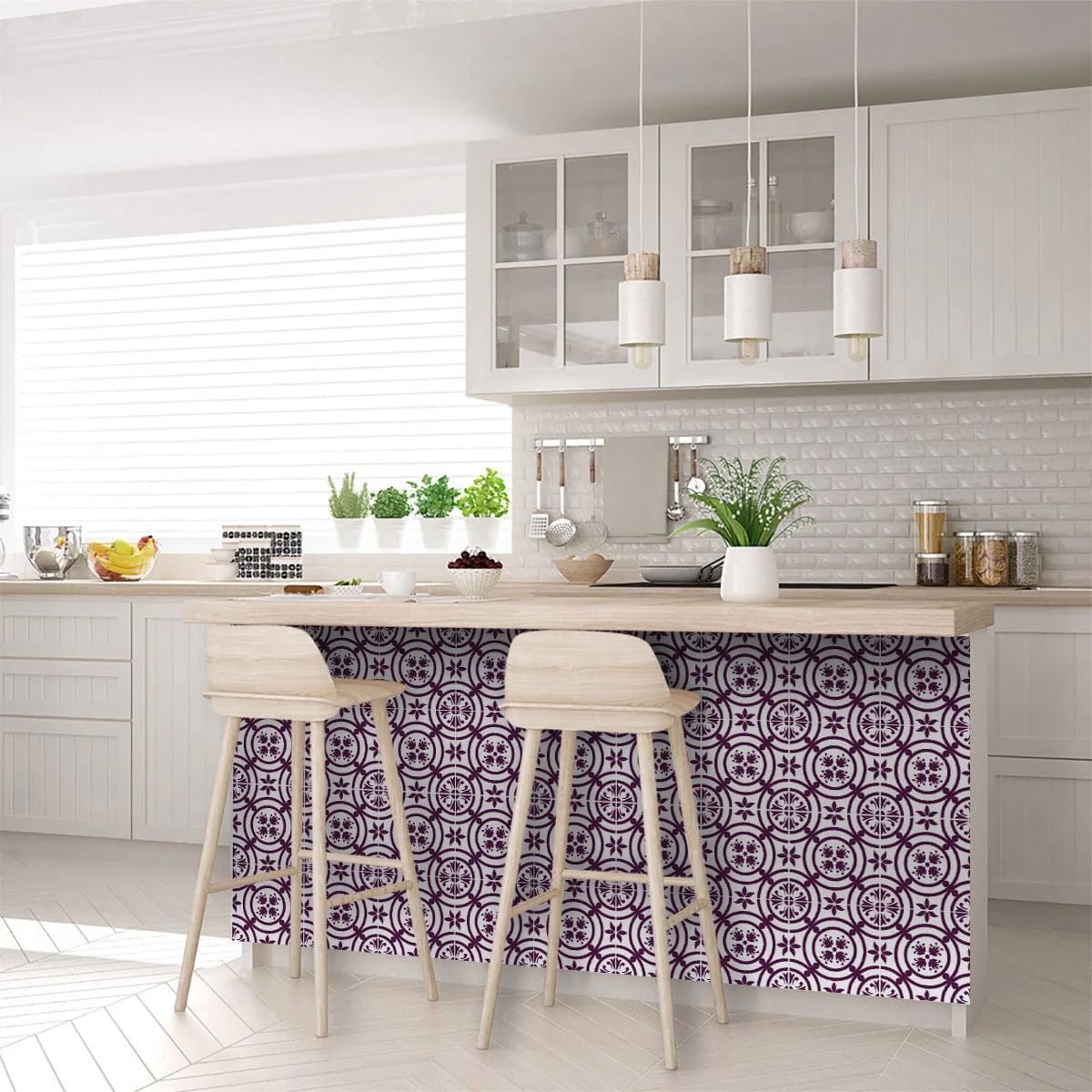 5" X 5" Merlot Lisa Removable Peel and Stick Tiles - Image 8