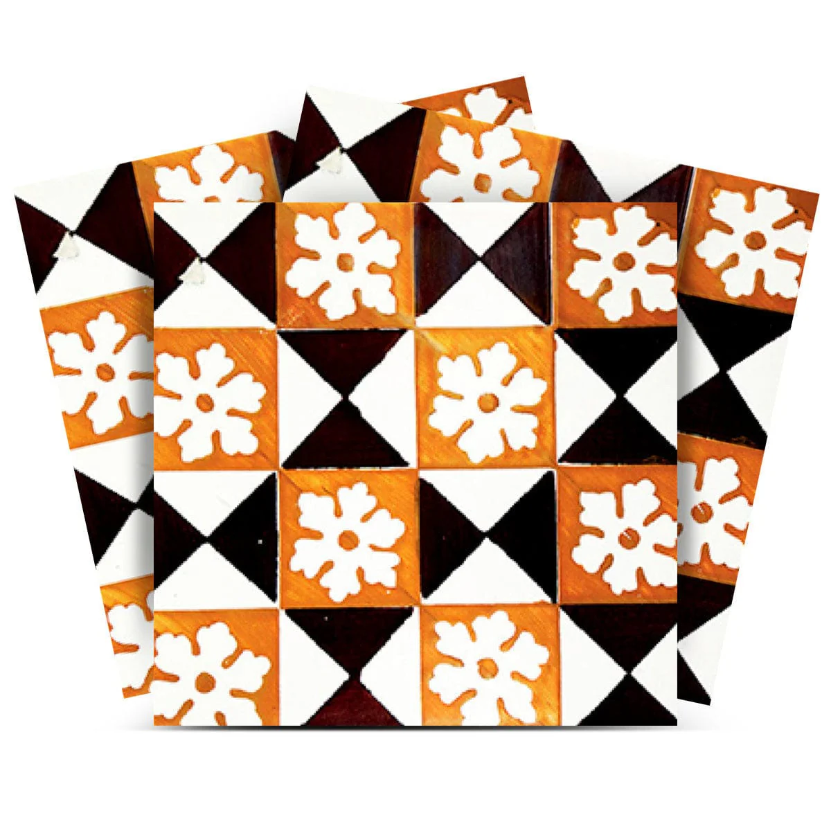 5" x 5" Mini Snowflakes and Squares Peel and Stick Removable Tiles - Image 3