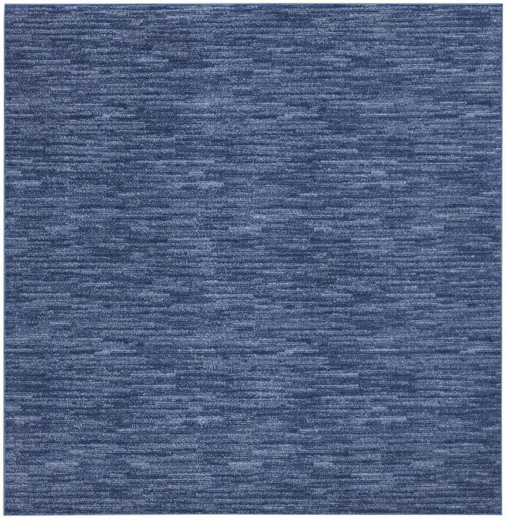 5' X 5' Navy Blue Square Non Skid Indoor Outdoor Area Rug - Image 3