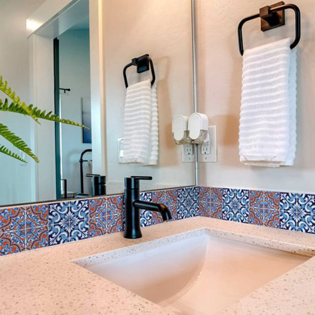 5" X 5" Prima Blue Peel And Stick Removable Tiles - Image 7