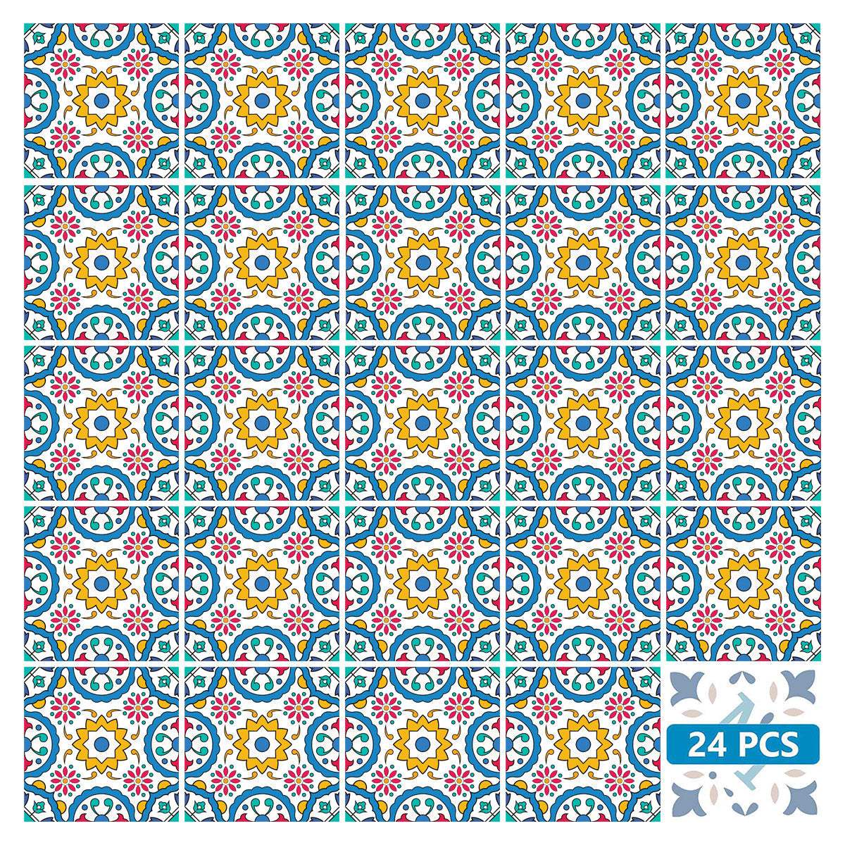 5" X 5" Raffia Gia  Removable Peel and Stick Tiles - Image 2