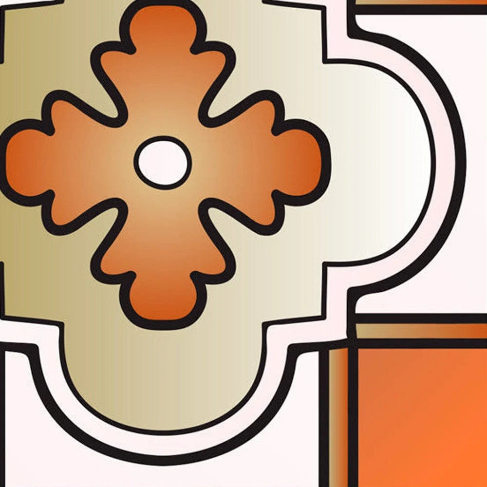 5" x 5" Retro Orange Mosaic Peel and Stick Removable Tiles - Image 3