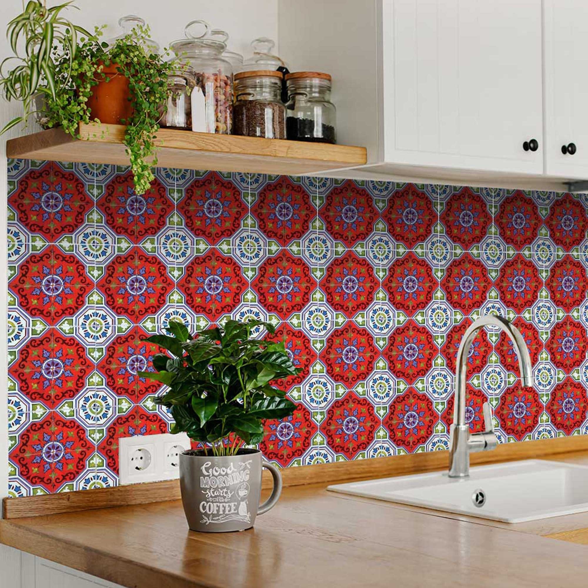 5" X 5" Sage Terra Removable Peel and Stick Tiles - Image 6