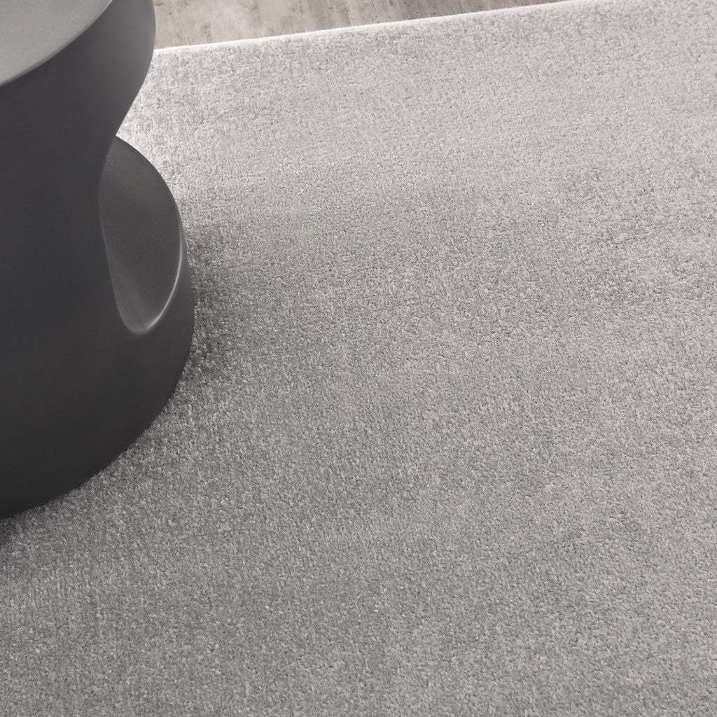 5' X 5' Silver Grey Square Non Skid Indoor Outdoor Area Rug - Image 7