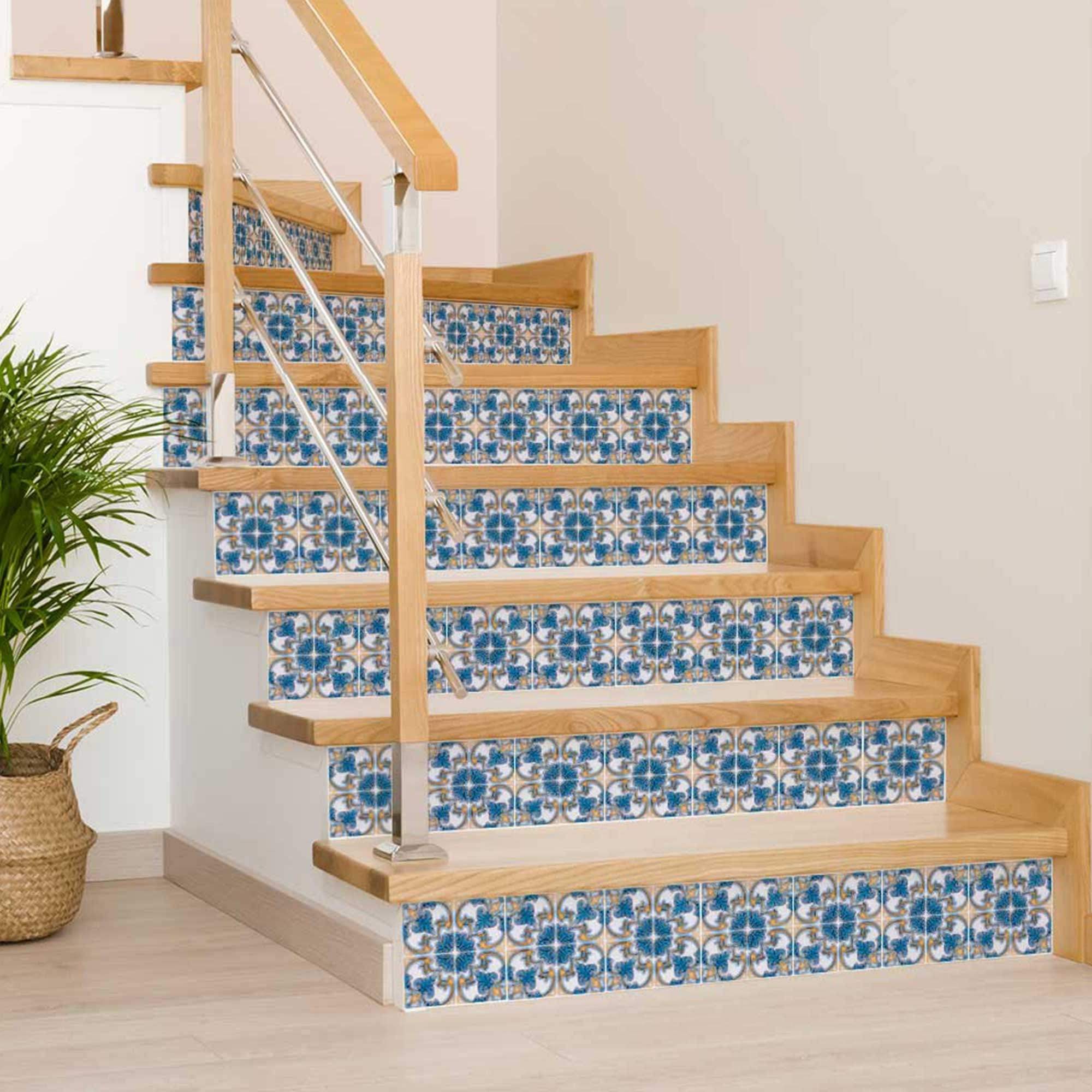 5" X 5" Teal Taupe Sia Removable Peel and Stick Tiles - Image 4