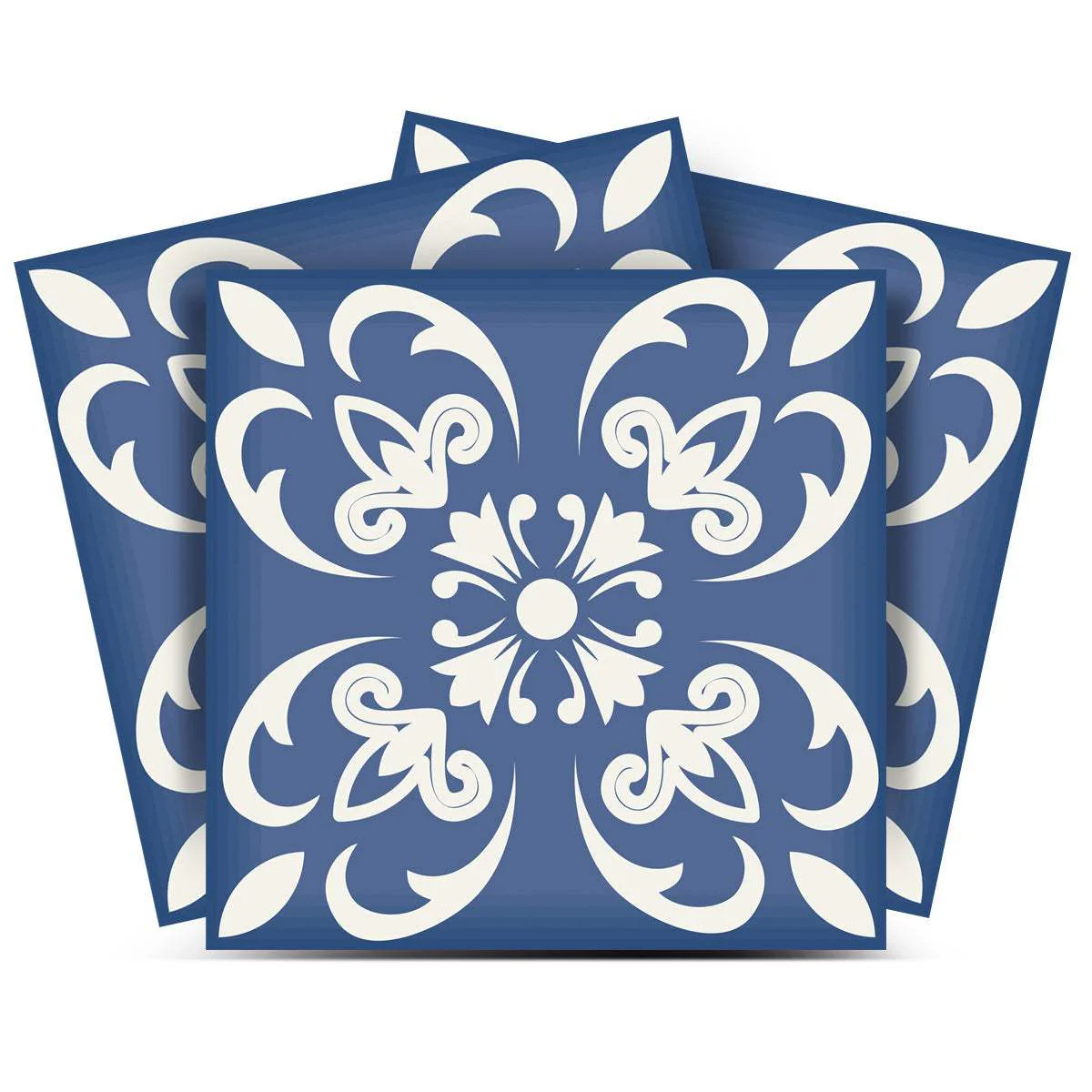 5" X 5" Wedgwood Blue And White  Peel And Stick Removable Tiles