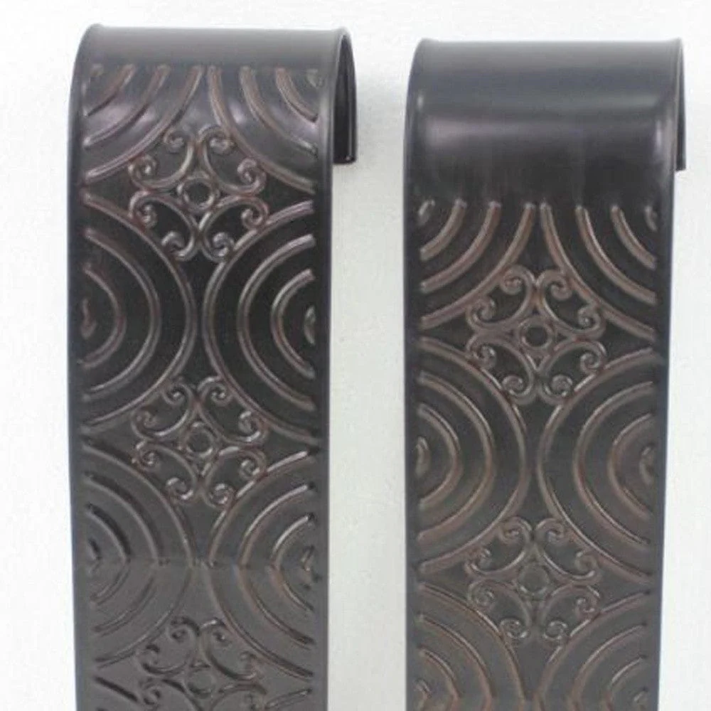 5" X 5" X 23.25" Brown, Vintage, Metal - Wall Candle Holder Sconce Set - Image 5