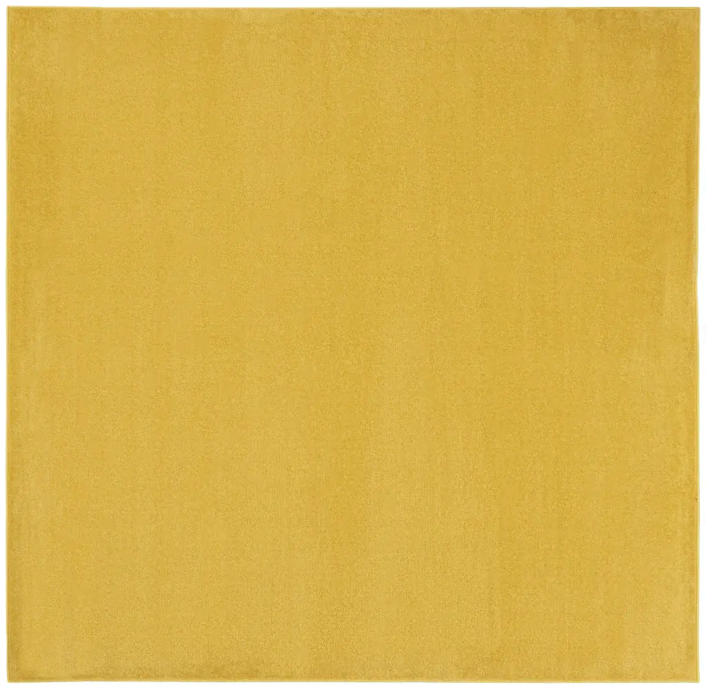 5' X 5' Yellow Square Non Skid Indoor Outdoor Area Rug