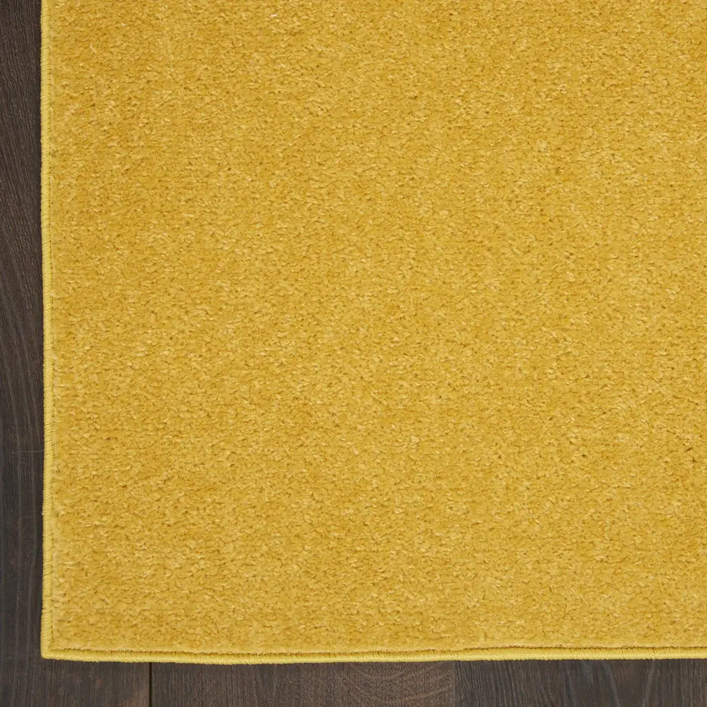 5' X 5' Yellow Square Non Skid Indoor Outdoor Area Rug - Image 2