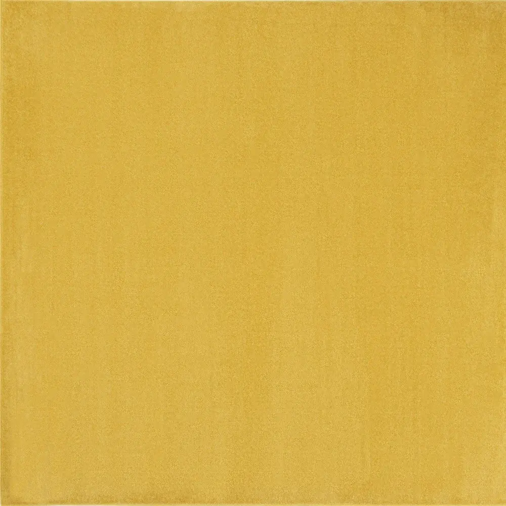 5' X 5' Yellow Square Non Skid Indoor Outdoor Area Rug - Image 4