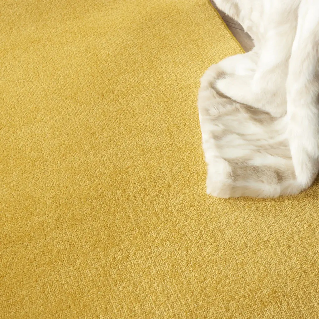5' X 5' Yellow Square Non Skid Indoor Outdoor Area Rug - Image 5