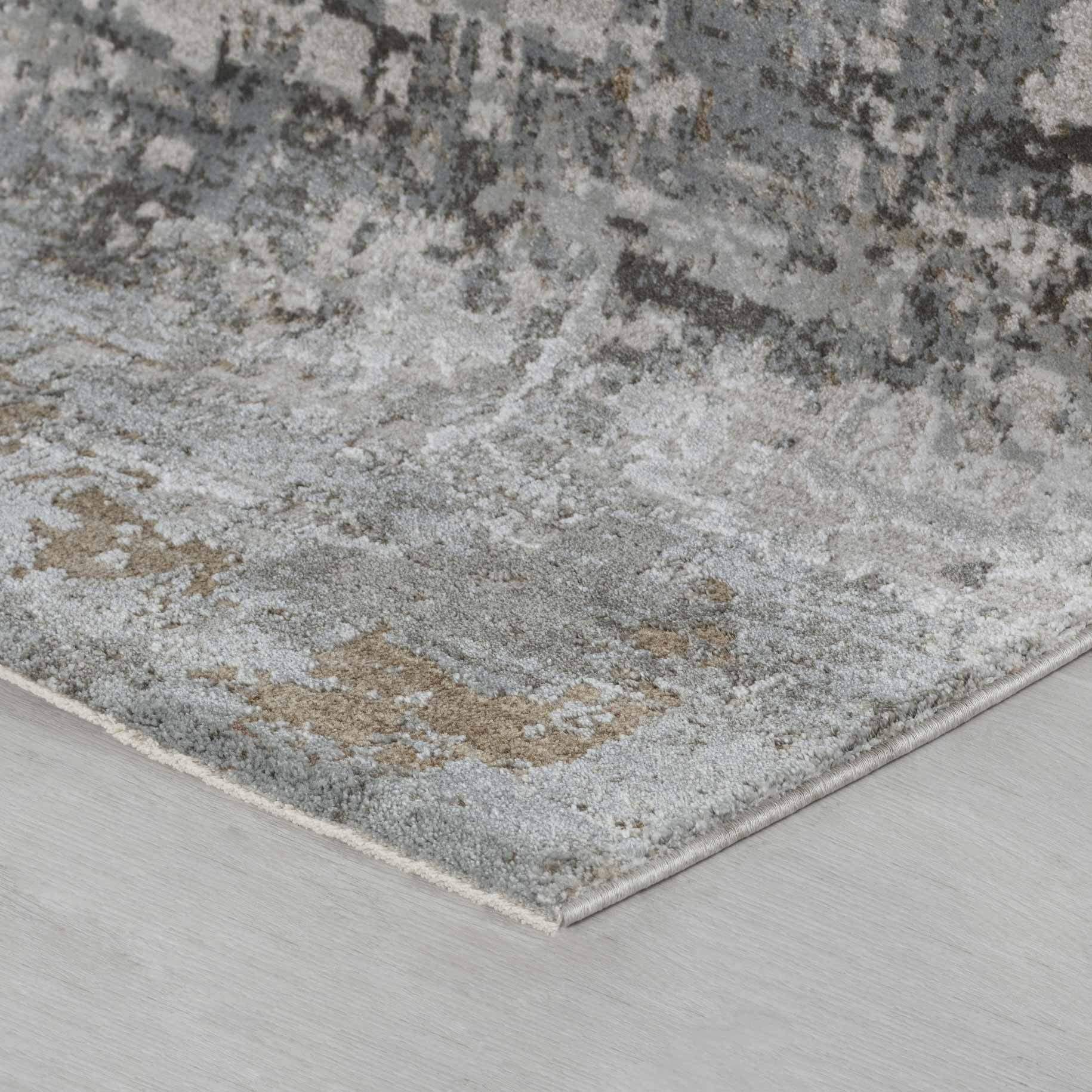 5' X 7' Beige Abstract Power Loom Area Rug - Image 4